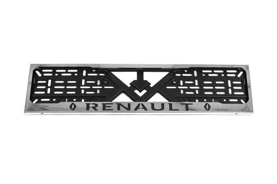 Renault Рамка Номерного Знака Хром Renault (1 шт, Нержавеющая Сталь) Фото 1
