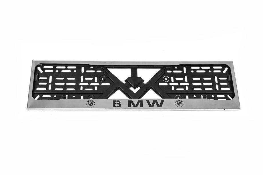 BMW Рамка номерного знака хром BMW (1 шт, нержавеющая сталь) Фото 1