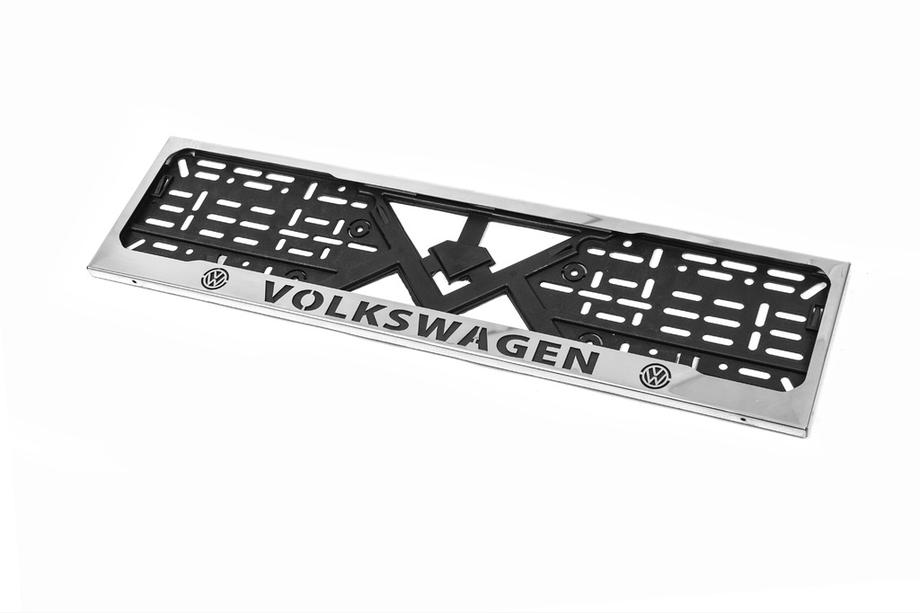 Volkswagen Рамка Номерного Знака Хром Volkswagen (1 шт, Нержавеющая Сталь) Фото 1