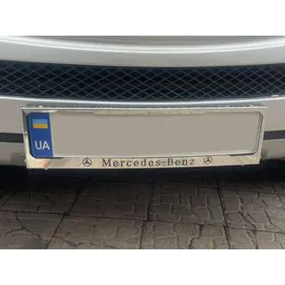 Рамка Номерного Знака Хром Mercedes (1 шт, Нержавеющая Сталь) фото 1