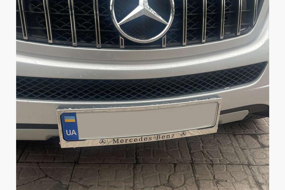 Mercedes-Benz Рамка Номерного Знака Хром Mercedes (1 шт, Нержавеющая Сталь) Фото 4