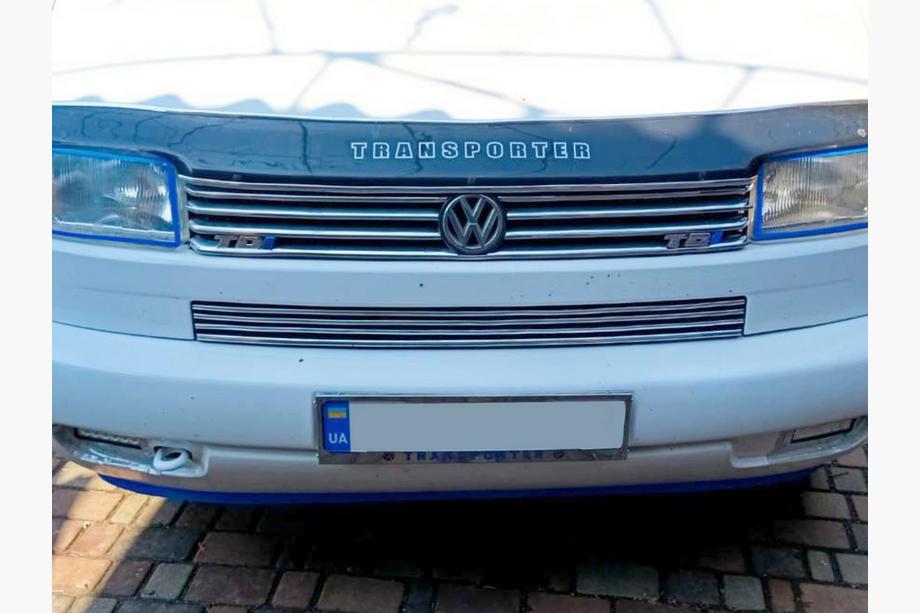 Volkswagen T4 Transporter 1990-2003 гг. Рамка номерного знака хром Transporter (1 шт, нержавеющая сталь) Фото 1