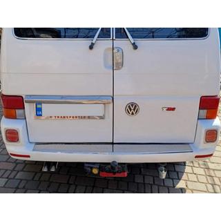 Рамка номерного знака хром Transporter (1 шт, нержавеющая сталь) Volkswagen T4 Caravelle/Multivan 1990–2003 гг. фото 2