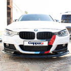 BMW 3 серия F30/F31 2012-2019 гг. Накладка на передний бампер EuroCap (черная, для M-Performance) фото 5