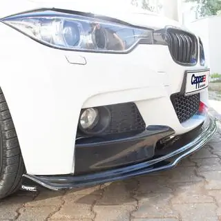 Накладка на передний бампер EuroCap (черная, для M-Performance) BMW 3 серия F30/F31 2012-2019 гг. фото 2
