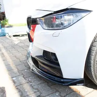 Накладка на передний бампер EuroCap (черная, для M-Performance) BMW 3 серия F30/F31 2012-2019 гг. фото 3