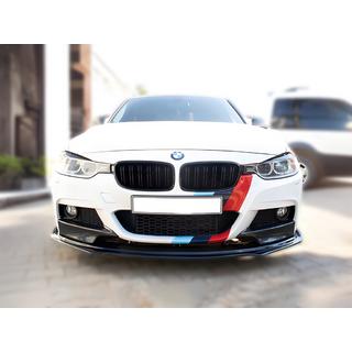 Накладка на передний бампер EuroCap (черная, для M-Performance) BMW 3 серия F30/F31 2012-2019 гг. фото 1