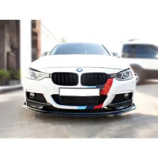 Накладка на передний бампер EuroCap (черная, для M-Performance) BMW 3 серия F30/F31 2012-2019 гг. фото 1