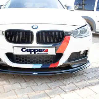 Накладка на передний бампер EuroCap (черная, для M-Performance) BMW 3 серия F30/F31 2012-2019 гг. фото 4