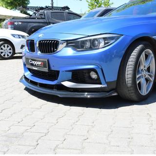 Передняя губа на бампер для M-Sport (черная) BMW 4 серия F32/F33/F36 2012-2020 гг. фото 2