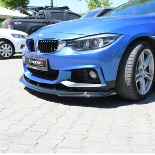 Передняя губа на бампер для M-Sport (черная) BMW 4 серия F32/F33/F36 2012-2020 гг. фото 2