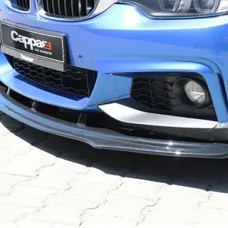 Передняя губа на бампер для M-Sport (черная) BMW 4 серия F32/F33/F36 2012-2020 гг. фото 3
