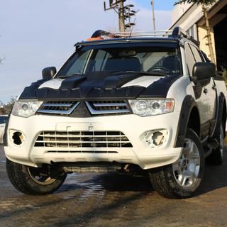 Накладка на капот V1 (ABS) Mitsubishi L200 2006-2015 гг. фото 2