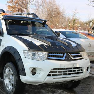 Накладка на капот V1 (ABS) Mitsubishi L200 2006-2015 гг. фото 3
