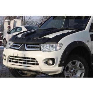 Накладка на капот V1 (ABS) Mitsubishi L200 2006-2015 гг. фото 1