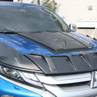 Накладка на капот (ABS) Mitsubishi L200 2015-2024 гг. фото 1