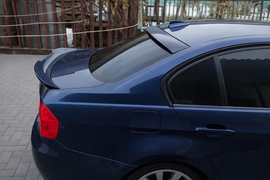 BMW 3 серия E90/E91 2005-2011 гг. Спойлер EuroCap (ABS, Черный Глянец) Image