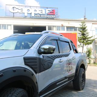 Верхние молдинги на двери (6 шт, ABS) Nissan Navara/NP300 2016- гг. фото 4