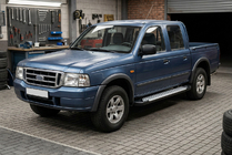 Ford Ranger 2002-2006 гг. Боковые пороги Allmond Grey (2 шт., алюминий) фото 1