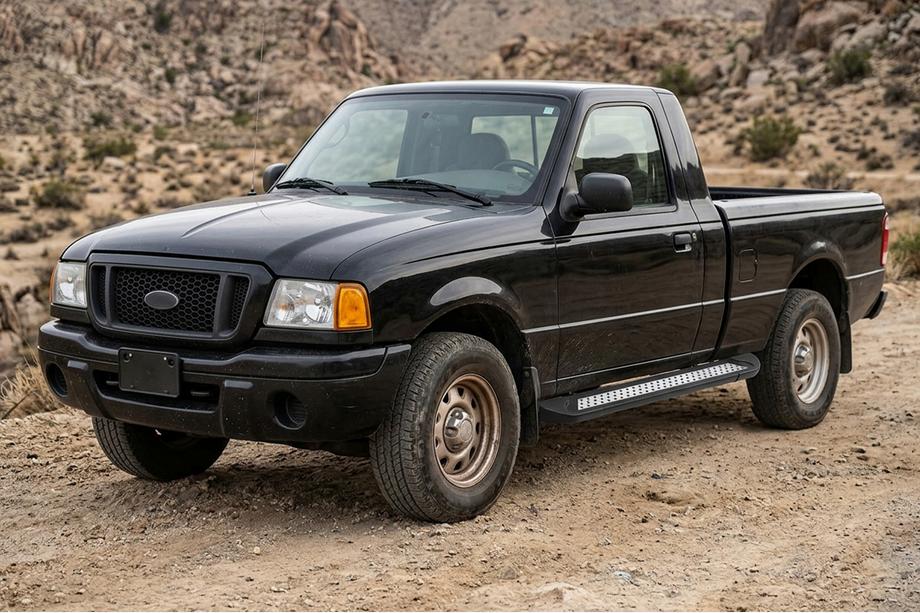 Ford Ranger 2002-2006 гг. Боковые Подножки Vision New Black (2 шт., Алюминий) Image