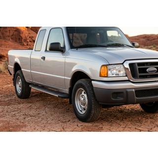 Боковые пороги Bosphorus Grey (2 шт., алюминий) Ford Ranger 2002-2006 гг. фото 1