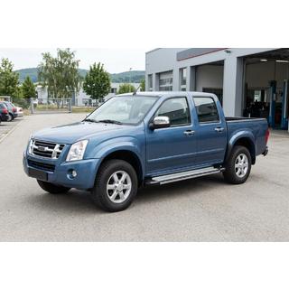 Боковые Подножки Rainbow (2007-2012, 2 шт., Алюминий) Isuzu D-Max 2002-2011 гг. фото 1