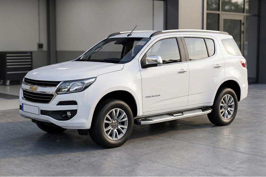 Chevrolet Trailblazer 2012-2019 гг. Боковые Подножки Mevsim Grey (2 шт., Алюминий) Image
