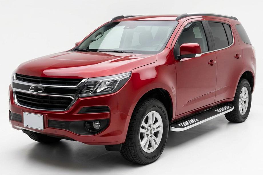 Chevrolet Trailblazer 2012-2019 гг. Боковые Подножки Tayga V2 (2 шт., Алюминий) Image