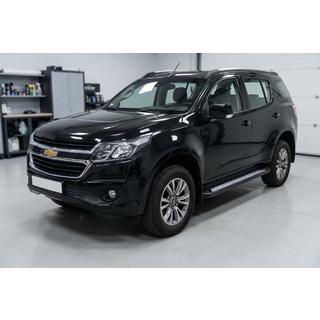Боковые Подножки Vision New Black (2 шт., Алюминий) Chevrolet Trailblazer 2012-2019 гг. фото 1