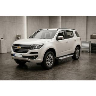 Боковые Подножки Vision New Grey (2 шт., Алюминий) Chevrolet Trailblazer 2012-2019 гг. фото 1