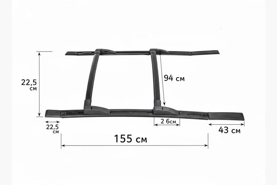 GreatWall Haval/Hover H3 2005-2013 гг. Рейлинги OEM Фото 4