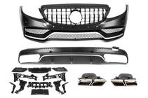 Mercedes C-class W205 2014-2021 гг. Комплект обвеса с диффузором V1 (AMG C63-design 2014-2018) фото 1