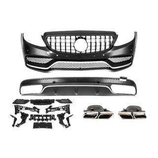 Комплект обвеса с диффузором V1 (AMG C63-design 2014-2018) фото 1