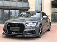Audi A3 2020- гг. Передняя губа (черная) фото 1