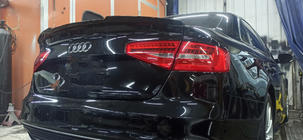 Audi A4 B8 2007-2015 гг. Спойлер HongHang (ABS, Черный Глянец) фото 1