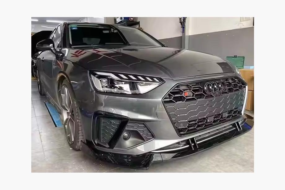 Audi A4 B9 2015-2024 гг. Передний лип 2021-2023 (черный) Image