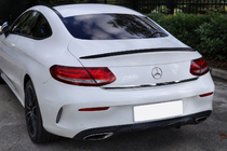 Mercedes C-class W205 2014-2021 гг. Спойлер для Coupe (1234 Upgrade, черный) фото 1