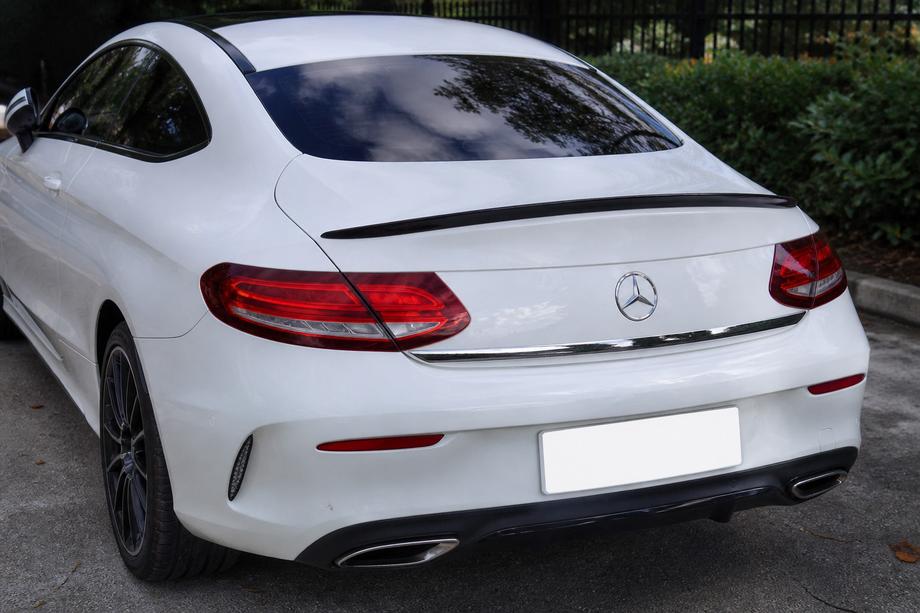 Mercedes C-class W205 2014-2021 гг. Спойлер для Coupe (1234 Upgrade, черный) Image