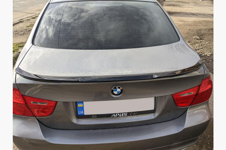 BMW 3 серия E90/E91 2005-2011 гг. Спойлер HongHang V2 (ABS, Черный Глянец) Фото 2