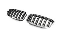 BMW 5 серия F10/F11 2010–2016 гг. Решетка-ноздри (2 шт, Хром) фото 1