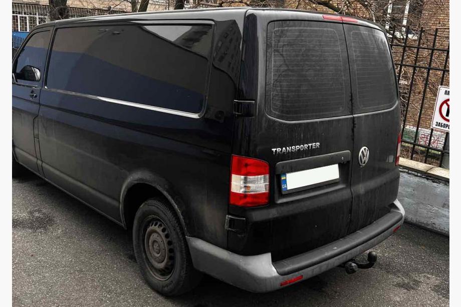 Volkswagen T6 2015-2024 гг. Накладка на задний бампер EuroCap (2-дверный, ABS) Image