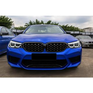 Жабры Diamond Silver V2 (2017-2020, Черная окантовка) BMW 5 серия G30/G31 2017–2023 гг. фото 1