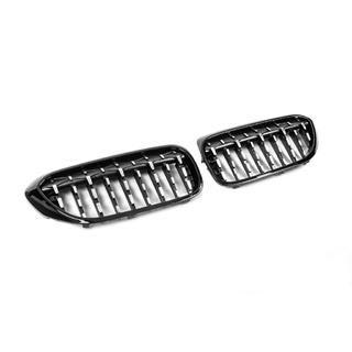 Жабры Diamond Silver V2 (2017-2020, Черная окантовка) BMW 5 серия G30/G31 2017–2023 гг. фото 4