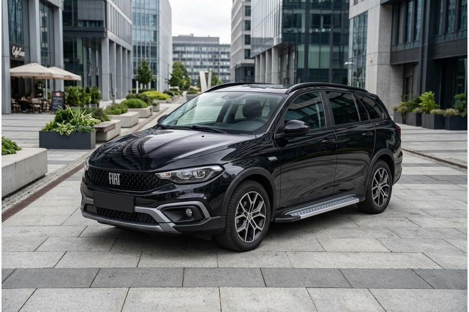 Fiat Tipo Cross 2021- гг. Боковые Подножки Vision New Grey (2 шт., Алюминий) Image