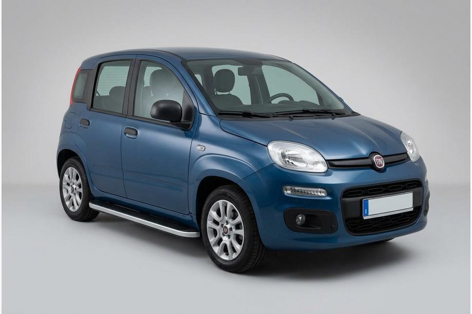 Fiat Panda 2011-2023 гг. Боковые Подножки Tayga Grey (2 шт., Алюминий) Image