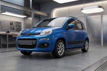 Fiat Panda 2011-2023 гг. Боковые Подножки Tayga Black (2 шт., Алюминий) фото 1