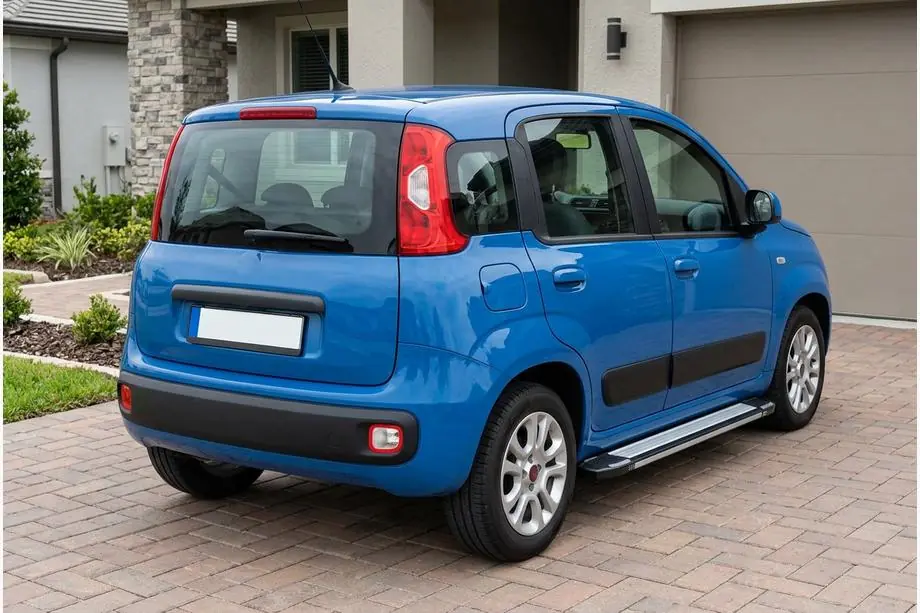 Fiat Panda 2011-2023 гг. Боковые Подножки Rainbow (2 шт., Алюминий) Image