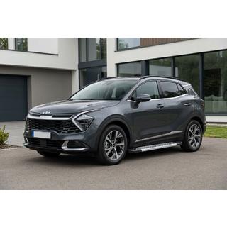 Боковые Подножки Vision New Grey (2 шт., Алюминий) Kia Sportage 2021- гг. фото 1