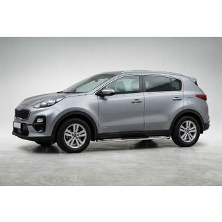 Боковые Подножки Tayga V2 (2 шт., Алюминий) Kia Sportage 2021- гг. фото 1