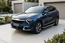 Kia Sportage 2021- гг. Боковые Подножки Tayga Grey (2 шт., Алюминий) фото 1